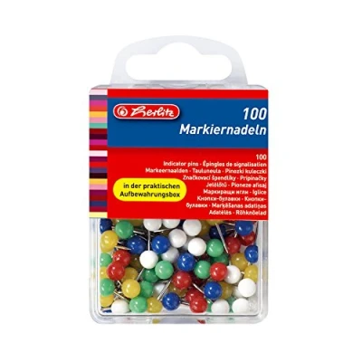 Abbildung von Herlitz 8770356 Markiernadel 17 x 6 mm Kopf, 100er Box