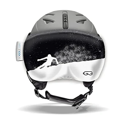 Abbildung von Soggle Vizor Visier Schutz für Visierhelme (Skihelme), Farbe:Black White Skier