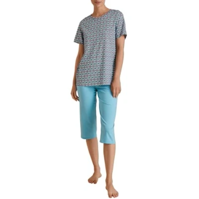 Abbildung von CALIDA Spring Nights 3/4 Pyjama Damen, aus 100% Baumwolle, atmungsaktiv und klimaregulierend