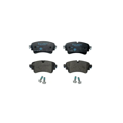 Abbildung von HELLA 8DB 355 024 791 Bremsbelagsatz für Verschleißwarnanzeiger vorbereitet mit Bremssattelschrauben AUDI: A4 B9 Avant, A5 Sportback, Q7