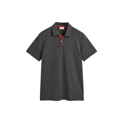Abbildung von GANT Contrast Poloshirt, Herren, Größe: Medium, Antracit melange