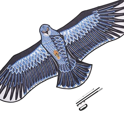 Abbildung von THE TWIDDLERS Großer Vogel Flugdrachen XXL, Einleiner (185x82cm) für Kinder &amp; Erwachsene Outdoor Spiel Stabil Einfach Aufzubauen