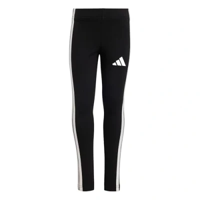 Abbildung von adidas Mädchen Essentials 3 Stripes Leggings, Black/White, 4 5 Years