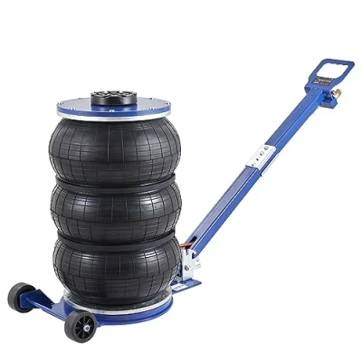Abbildung von VEVOR Pneumatischer Wagenheber Triple Bag Air Jack 5 t, Dreifachbeutel Luftheber 140 470 mm Hubhöhe Sack Luftwagenheber, Minuten Hub Wagenheberheber Einstellbar Blau