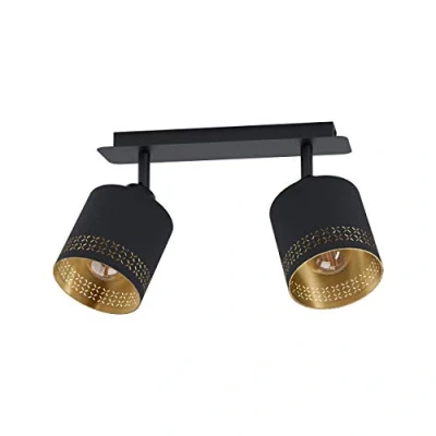 Abbildung von Eglo 99277 Spotleuchte ESTEPERRA schwarz, gold L:33,5 B:9cm dimmbar