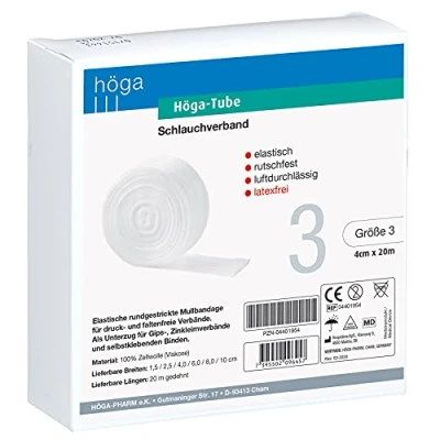 Abbildung von Höga Tube Schlauchverband elastisch rutschfest luftdurchlässig Größe 3 4 cm x 20 m Stück, Weiß