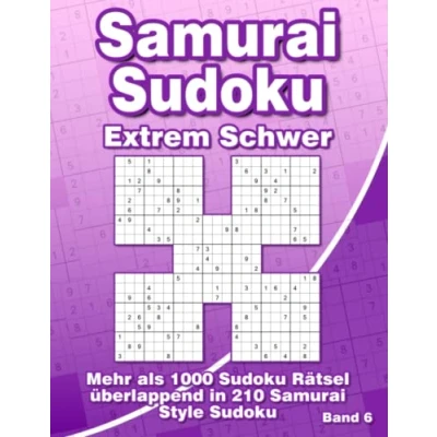 Abbildung von Samurai Sudoku Extrem Schwer im Großdruck: Heft mit 210 Sehr Schweren Varianten für Profis