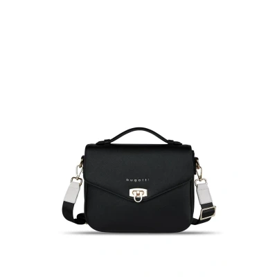 Abbildung von bugatti Ella Classic Bag für Damen, Umhängetasche in Saffiano Art aus Kunstleder, schwarz