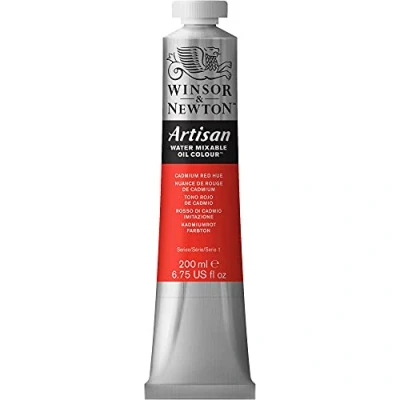 Abbildung von Winsor &amp; Newton 1537095 Artisan wassermischbare Ölfarbe, hohe Pigmentkonzentration, gute Deckkraft Lichtechtheit 200ml Tube, Kadmium Rot Farbton