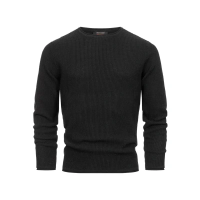 Abbildung von Indicode Herren INPetri Strickpullover aus Baumwollmischung Feinstrick Pullover für Männer Black, S