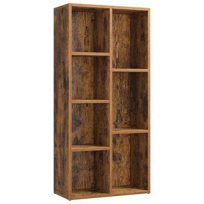 Abbildung von VASAGLE Bücherschrank, Bücherregal, mit 7 Fächern, Büroregal, Würfelregal, Standregal, für Wohnzimmer, Schlafzimmer, Büro, Kinderzimmer, vintagebraun LBC27BX