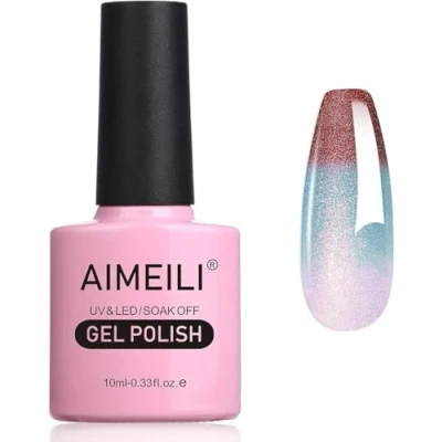 Abbildung von AIMEILI UV Nagellack Thermo, Temperatur Farbwechsel Soak Off Gel Chameleon Changing Color Nail Polish 10ml 004