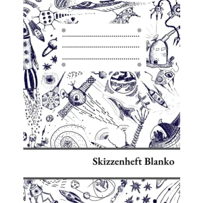 Abbildung von Skizzenheft Blanko: blanko a4 zum Zeichnen in der Schule und Zuhause Kladde Sketchbook