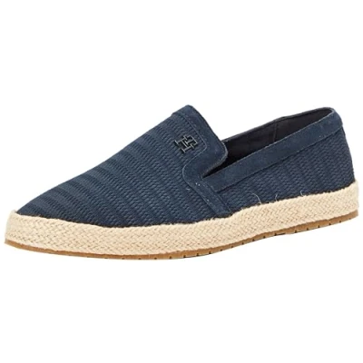 Abbildung von Tommy Hilfiger Herren Espadrilles Classic Suede Stoffschuhe, Blau (Desert Sky), 40