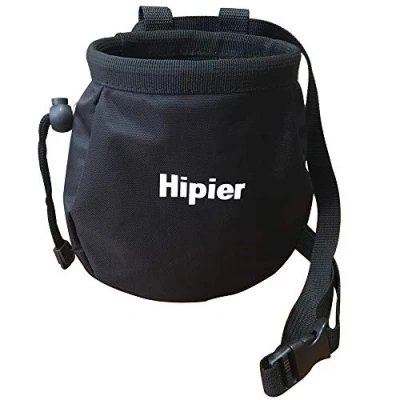 Abbildung von HipierFx Chalkbag für Klettern Fitnessstudio bouldern Gewichtheben Turnen Magnesiabeutel mit Reißverschlusstasche und Gürtel