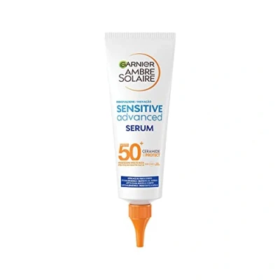 Abbildung von Garnier Sensitive Advanced Körperschutzserum für empfindliche Haut, LSF 50+, wasserfest, mit 2 x Ceramiden, Ambre Solaire, 125 ml