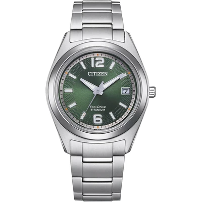 Abbildung von Citizen Solaruhr »FE6151 82X«, Armbanduhr, Damenuhr, Titanarmband, Datum, Leuchtzeiger