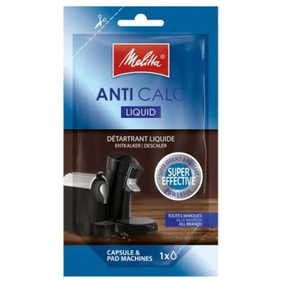 Abbildung von Melitta Flüssig Entkalker für Kapsel und Padmaschinen Anti Calc, 1 x 100ml, Schwarz