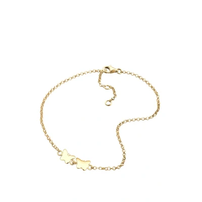 Abbildung von Elli Fussschmuck Schmetterling Armband goldcoloured, Damen, Größe: 25, Gold coloured