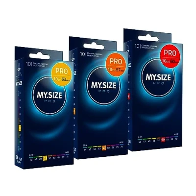 Abbildung von MY.SIZE PRO Kondom Set Größe 3,4,5 53,57,60mm, 3x10 Stück Die neue Generation Kondome