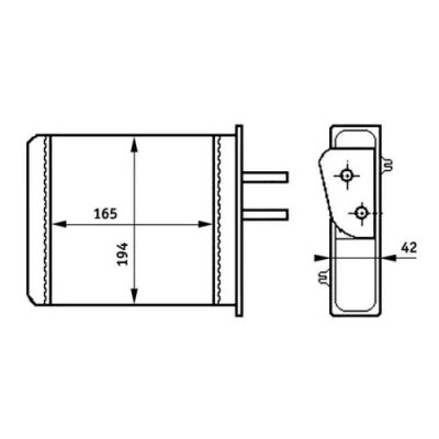Abbildung von MAHLE ORIGINAL AH 159 000S Wärmetauscher FIAT: Punto I Hatchback