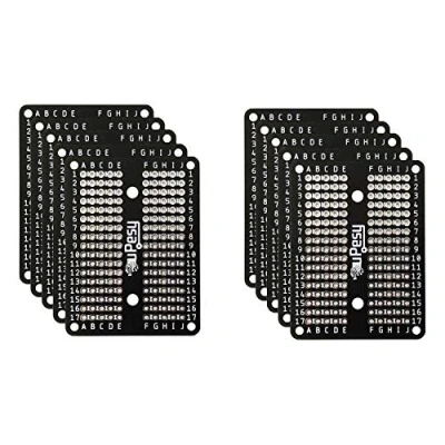 Abbildung von 10 x Prototype Board, Lötbares Breadboard Mini, Doppelseitig PCB Circuit Board (Platinen set, Leiterplatte, Lochrasterplatte Kit, Stripboard, Protoboard) for solder Arduino &amp; DIY elektronik Projekt