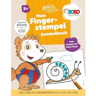 Abbildung von Bobo Siebenschläfer Mein Fingerstempel Ausmalbuch: Kreative Beschäftigung: Stempeln und Malen für Kinder ab 2 Jahren