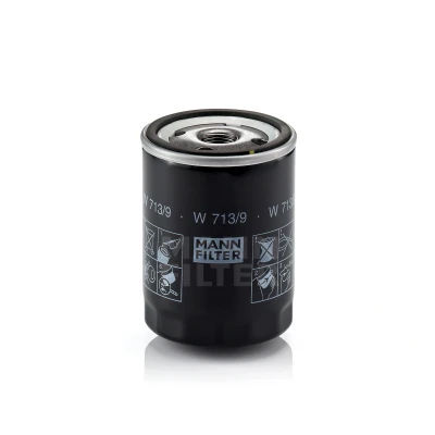 Abbildung von MANN FILTER W 713/9 Ölfilter 3/4 16 UNF mit zwei Rücklaufsperrventilen Anschraubfilter LAND ROVER: Defender Off Road, Pickup, Discovery 2