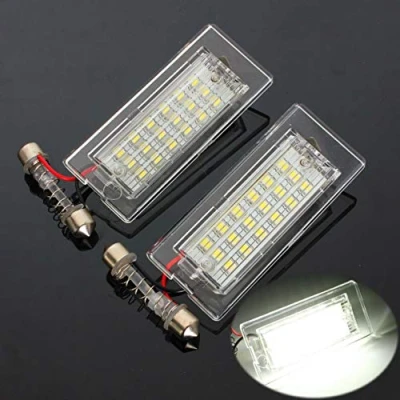 Abbildung von GOFORJUMP 1 para Auto LED Kennzeichenbeleuchtung 3528 SMD 18LED Schwanz Weiße Lampen Für B/MW E53 / X5 E83 X3