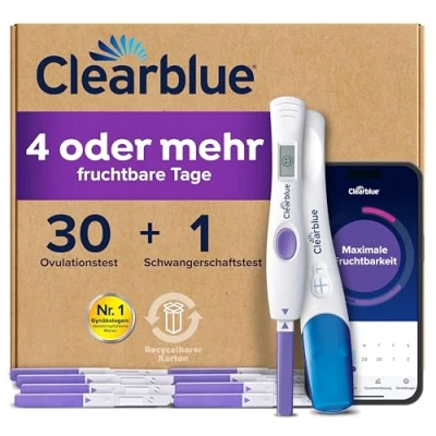 Abbildung von Clearblue Ovulationstest Fortschrittlich &amp; Digital und Schwangerschaftstest für doppelte Chancen, schwanger zu werden, 30 + 1 Tests