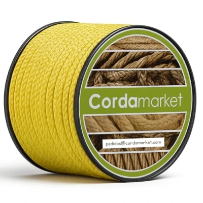 Abbildung von Cordamarket Dyneema Seil, Unisex, für Erwachsene, Unisex CDMKDYA040015, gelb, 4mm a 15mts