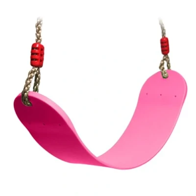 Abbildung von EXTSUD Schaukel Outdoor, Elastischer Kinderschaukel Eva weichen Bord U Brettschaukel Schaukelsitz Schaukelbrett Garten Spielzeug Kinder, Rosa
