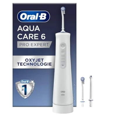 Abbildung von Oral B Munddusche »AquaCare 6«, 3 St. Aufsätze, Kabellose mit Oxyjet Technologie