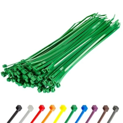 Abbildung von Gocableties Kabelbinder 100 Stück Grün, 200 mm x 4,8 mit 22,2 kg Zugfestigkeit, UV Beständig Set