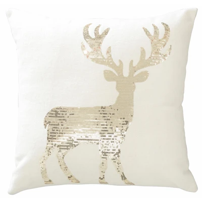 Abbildung von Creativ deco Dekokissen »Hirsch«, mit goldfarbenen Pailletten