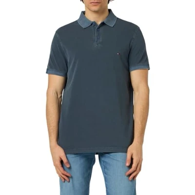 Abbildung von Tommy Hilfiger Garment DYE REG POLO Poloshirt, Herren, Größe: Medium, Faded indigo