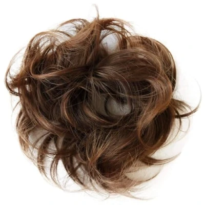 Abbildung von CAISHA Haarteil Haargummi Hochsteckfrisuren Voluminös Gewellt Unordentlich Kunstfaser DM13cm Braun Mix G15C