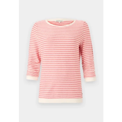 Abbildung von TOM TAILOR Denim Damen 1039980 Sweatshirt, 37366 Red White Structure Stripe, L