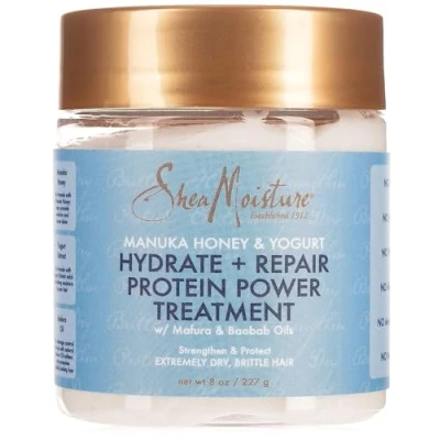 Abbildung von Shea Moisture Manuka Honig und Joghurt Hydrate Plus Repair Protein Power Haar Behandlung, 237 ml