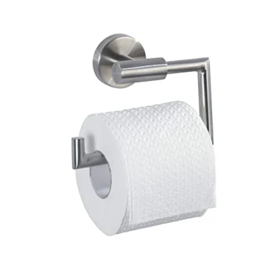 Abbildung von WENKO Toilettenpapierhalter o. Deckel Mod. Bosio, inkl. Schraubmaterial für Wandmontage, 15x10,5x6,5 cm, Edelstahl matt