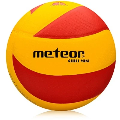 Abbildung von meteor® Volleybälle Größe fur Kinder Jugend und Damen ideal auf die Kinderhände abgestimmt idealer für Ausbildung weicher Volleyball mit griffiger Oberfläche