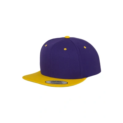 Abbildung von Flexfit Classic Snapback 2TONE Cap, Größe: One Size, Pur/gold