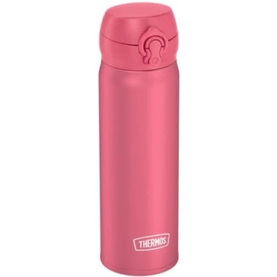 Abbildung von Thermos ULTRALIGHT BOTTLE 0,50l, deep pink, Thermosflasche 500ml, Isolierflasche Edelstahl mit Safe Flow Lid, 10 h heiss / 20 kalt, spülmaschinenfest, BPA frei