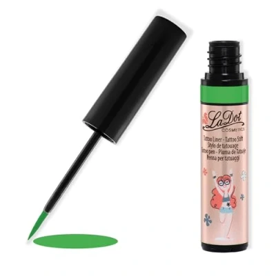 Abbildung von LaDot Tattoo Liner für Kinder und Erwachsene, wasserfester Body Arm, temporäre fake Tattoos zum Selbstgestalten Verzieren, Vegan hypoallergen, 4 ml, Grün