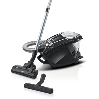 Abbildung von Bosch Staubsauger beutellos ProSilence Serie 8 BGS7MS64, Bodenstaubsauger, leise, Hygiene Filter, Bodendüse für Parkett, Teppich, Fliesen, starke Saugleistung, langes Kabel, 800 W, schwarz