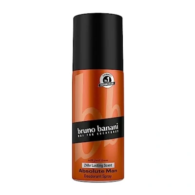 Abbildung von Bruno Banani Fragrance Absolute Man Deo Bodyspray, Körperspray mit orientalisch würzigem Herrenduft, 24h lang anhaltend, 150 ml