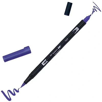 Abbildung von Tombow ABT 565 Fasermaler Dual Brush Pen mit zwei Spitzen, deep blue, 1 Stück (1er Pack)