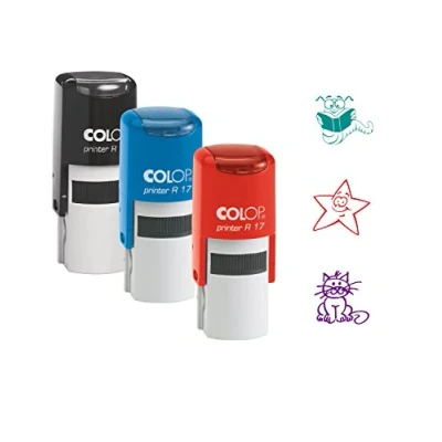 Abbildung von COLOP Stempel Set: Lehrerstempel Motivationsstempel Schulstempel Belohnstempel: 3 mit unterschiedlichen Motiven im Set