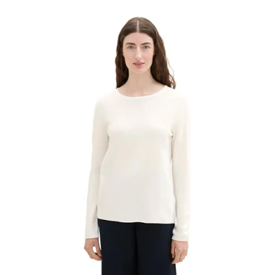 Abbildung von TOM Tailor Basic Rollkragen Strickpullover, Damen, Größe: Medium, Whisper white