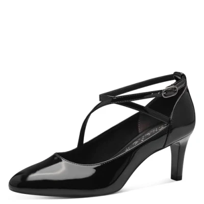 Abbildung von Tamaris Damen Pumps Stilettoabsatz Vegan; BLACK PATENT, EU 40
